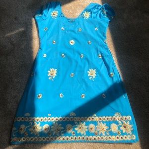 Blue Short sleeved Kurti dress